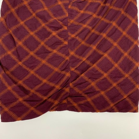 Birgitte Herskind Zaba Skirt Burgundy Plaid Asymmetrical Mini - Picture 9 of 9